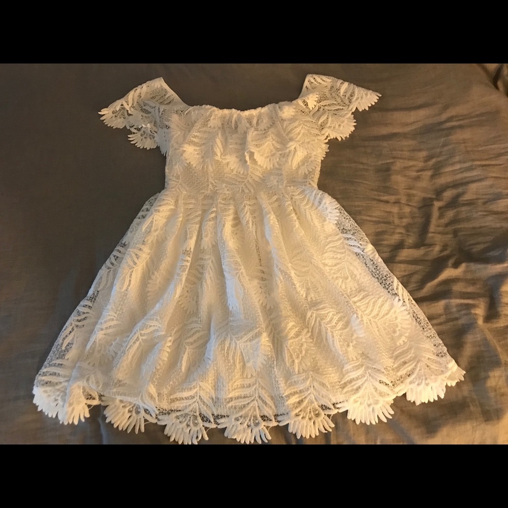 Lovers + Friends White Lace Dress